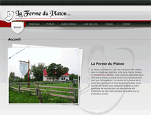 Tablet Screenshot of lafermeduplaton.com